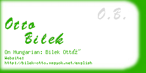 otto bilek business card